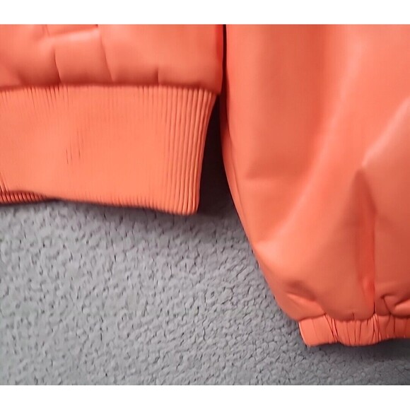 HOUSE OF HARLOW 1960 Jacket Womens Medium Vegan Leather NWT Coral Bomber $RV349 - Picture 3 of 11